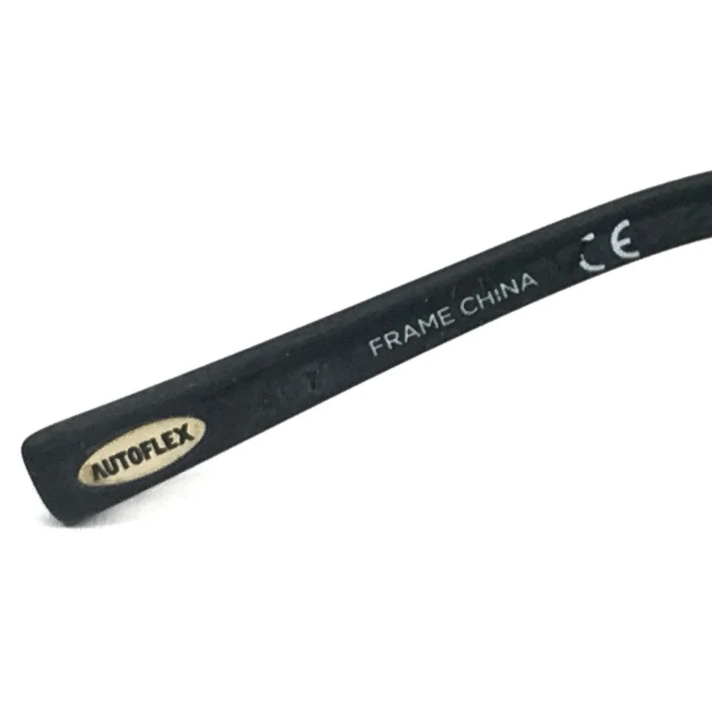 Autoflex Eyeglasses Frames PRETENDER 001 Black Rectangle Wire Rim 54-18-140